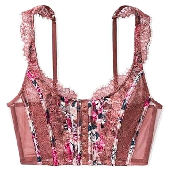Victoria's Secret Other - Victoria's Secret Dream Angels Lace Corset Bra Top in Vintage Rose Bloom